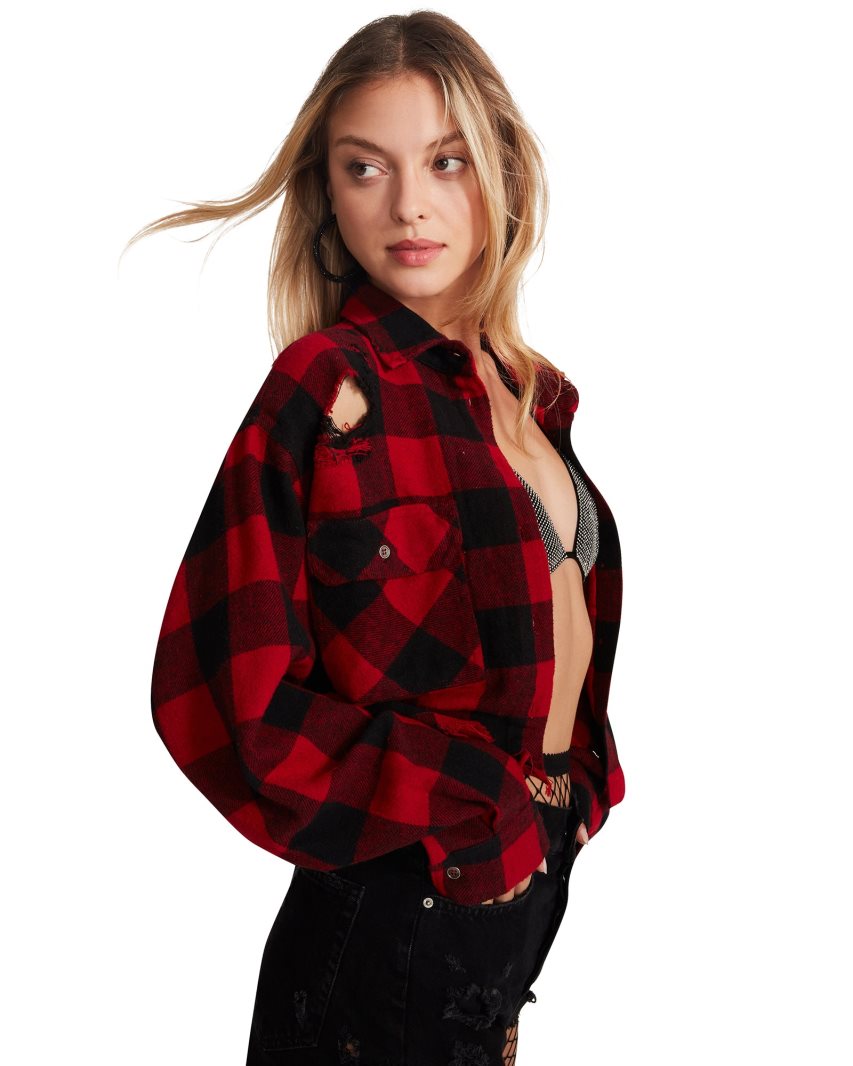 Red Steve Madden Sammi Women's Shirts | PH 3452XSO